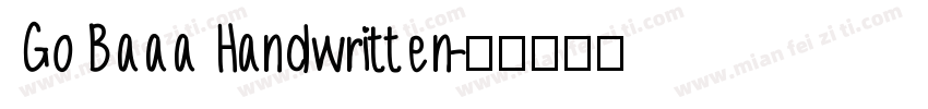 Go Baaa Handwritten字体转换